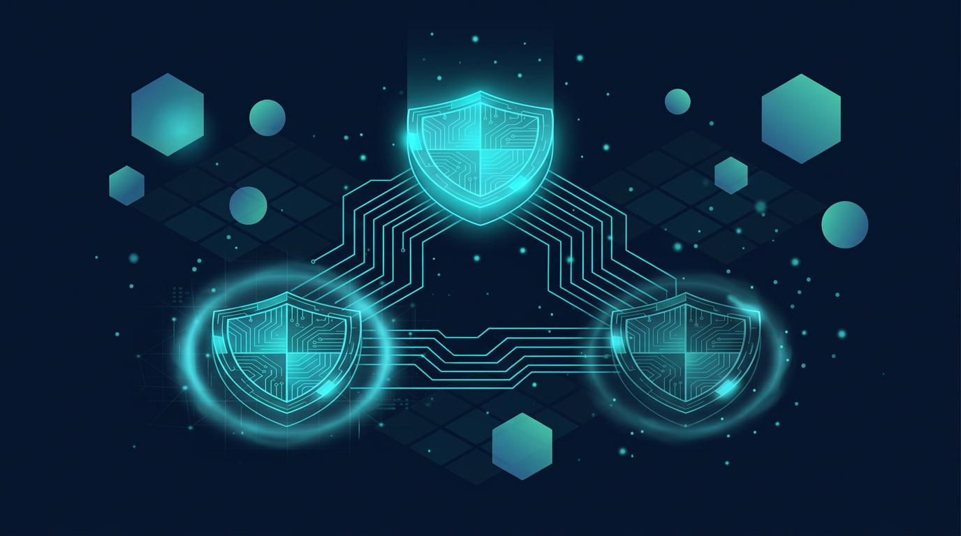 Three interconnected shields representing GRC platform comparison